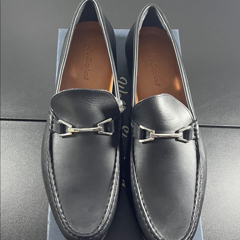 Wolf and Shepherd Men's Belmont Bit Italian Leather Loafer Slip-On Dress Shoes - Picture 2 of 6